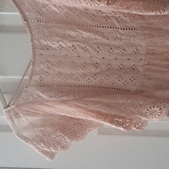 ALTAR 'D STATE BLUSH PINK LACE TOP SZ SMALL - Picture 4 of 12
